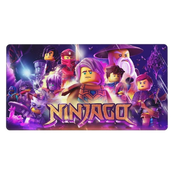 Extra Large Gaming Mouse Pad Non-Slip Rubber Ninjago Mousepad with Stitched Edges Desk Pad Mat for Office Home 15.8x29.5 in