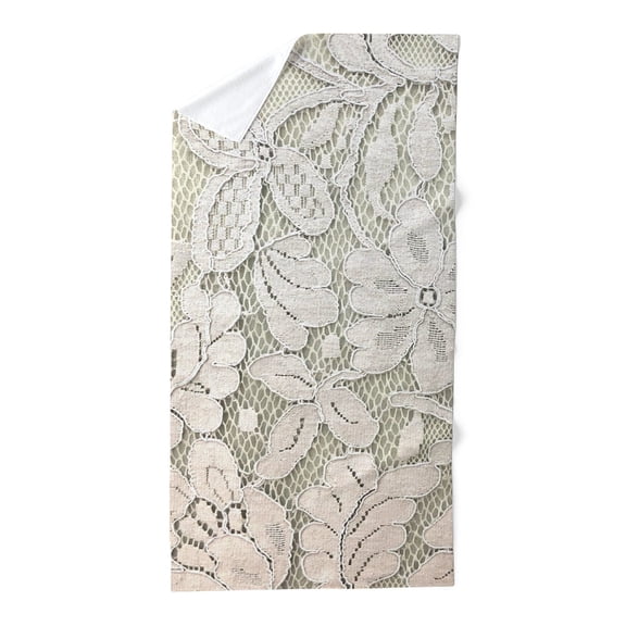 CafePress - Shabby Chic White Lace - Large Beach Towel, Soft 30"x60" Towel with Unique Design