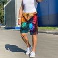 thumbnail image 6 of Honeii Vibrant Rainbow Butterfly A Print Men's Pajama Sleepwear Shorts - a comfy pajama bottom and lounge short for Relaxed Home Wear-3X-Large, 6 of 6
