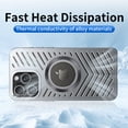 thumbnail image 2 of Magnetic Aluminium Alloy Phone Case For iPhone 14 12 13 15 Pro Max Hollow Heat Dissipation Shell Lens Protection Anti Drop Cover, 2 of 7