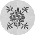 thumbnail image 1 of Ahgly Company Indoor Round Patterned Platinum Gray Area Rugs, 4' Round, 1 of 6