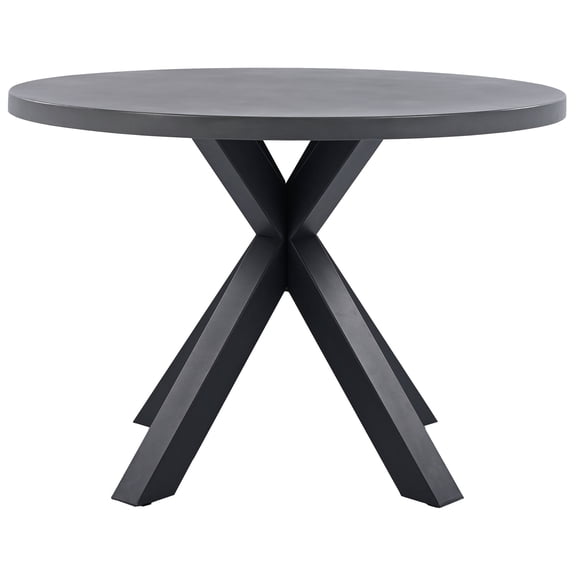 Safavieh Saxon Modern Steel Outdoor Dining Table, Gray