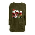 thumbnail image 4 of PuLe Christmas Sweaters for Women 2024 Long Sleeve Crewneck Cute Snowman Print Pullover Shirts Artificial Fleece Warm Tops with Pockets, 4 of 4