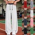 thumbnail image 2 of LRen Girl Sweatpants Baggy Kids Baggy Elastic Waistband Solid Athletic Loose-Fit Pants Trendy Streetwear Track Sweat Pants Girls Sweatpants Joggers, 2 of 6