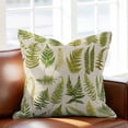 thumbnail image 2 of Summer Tropical Throw Pillow Cover Green Leaves Beige Texture Cotton Linen Cushion Cover Throw Pillow Case with Invisible Zipper for Couch Sofa Bed Chair Car 24x24 Inch, 2 of 14