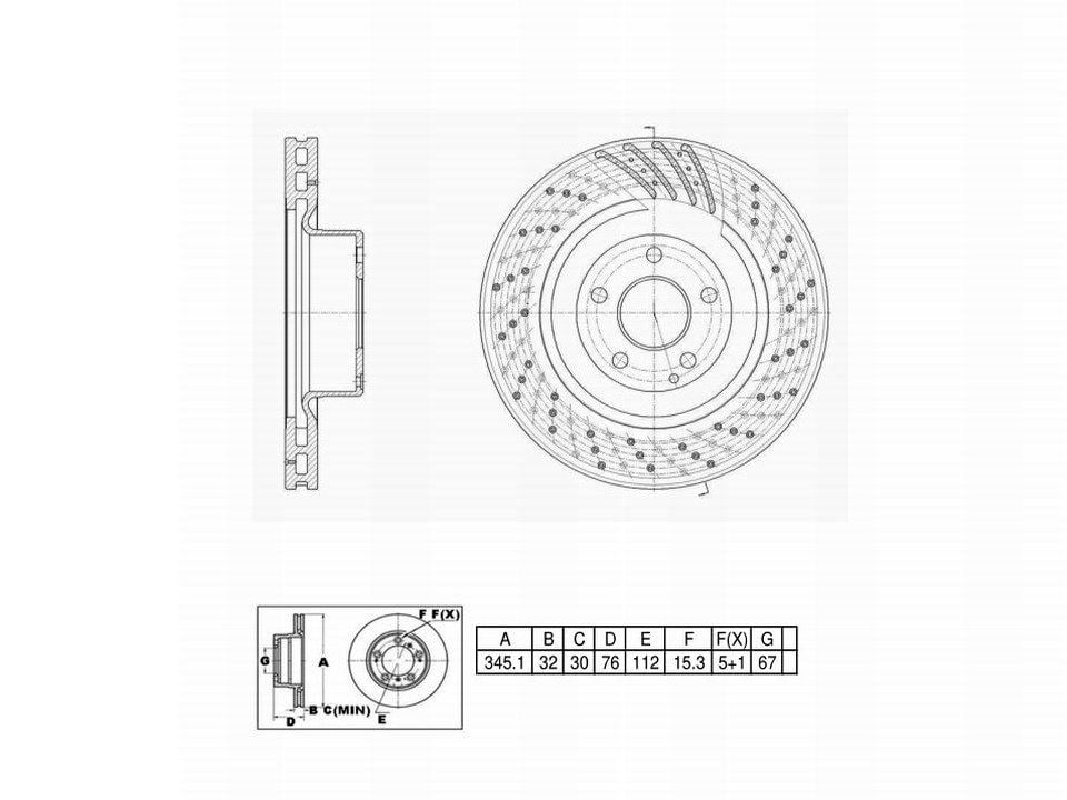 Winstop Brake Rotor, Front WS251675, Mercedes-Benz S55 AMG 2002-2001