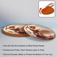 thumbnail image 4 of Cupid 6PCS Round Microfiber Leather Coasters Set, 11x11 cm/4.3x4.3 in Drink Coasters for Table & Home Decor, Easy to Clean & Durable Mats, 4 of 6