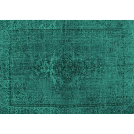 Ahgly Company Machine Washable Indoor Rectangle Persian Turquoise Blue Traditional Area Rugs, 2' x 4'