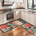 thumbnail image 3 of Kitchen Rugs Sets Of 2,Pioneer Flower Floral Print Pattern Anti Fatigue Kitchen Mat Rugs Non Slip Washable,Decorative Kitchen Floor Mats for Kitchen,Sink,Laundry,17"x47"+17"x47", 3 of 5