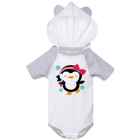 

Inktastic 1st Birthday Penguin Gift Baby Boy or Baby Girl Bodysuit
