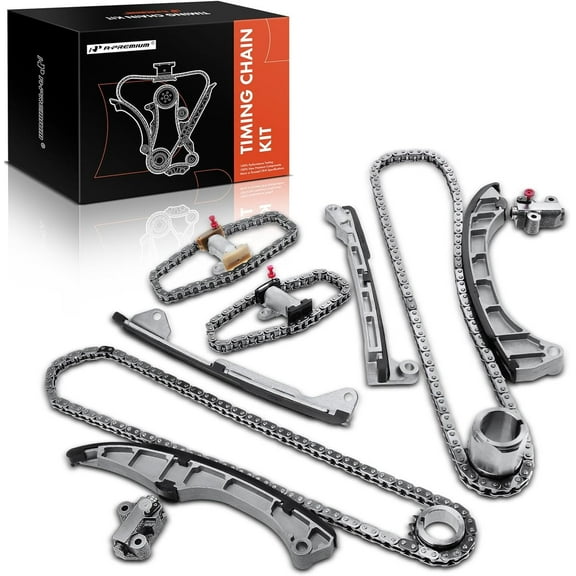 A-Premium Engine Timing Chain Kit W/Tensioner & More [fits DOHC, 8Cyl 5.7L, 3UR-FE] Compatible with Lexus LX570 09-11, LX570 13-16 & Toyota Land Cruiser, Sequoia 2009-2017, Tundra 2009-2017
