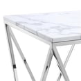 thumbnail image 6 of Posh Living Eason Marble Top End Table with Metal Base in White/Chrome, 6 of 8
