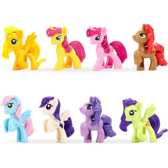 Mtlsy Unicorn Cake Topper Unicorn Mini Figures Set Birthday Party Supplies Cupcake Topper Kit Party Cake Decoration Supplies Cake Decorations, 8PCS