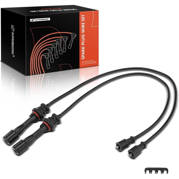A-Premium Ignition Spark Plug Wires Set of 2 Compatible with Mazda Protege 1999 2000 2001 2002 2003 L4 1.6L