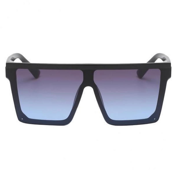 Paquete de 2-6 gafas de montura cuadrada de moda para hombres y mujeres UV400 montura negra azul 2 piezas