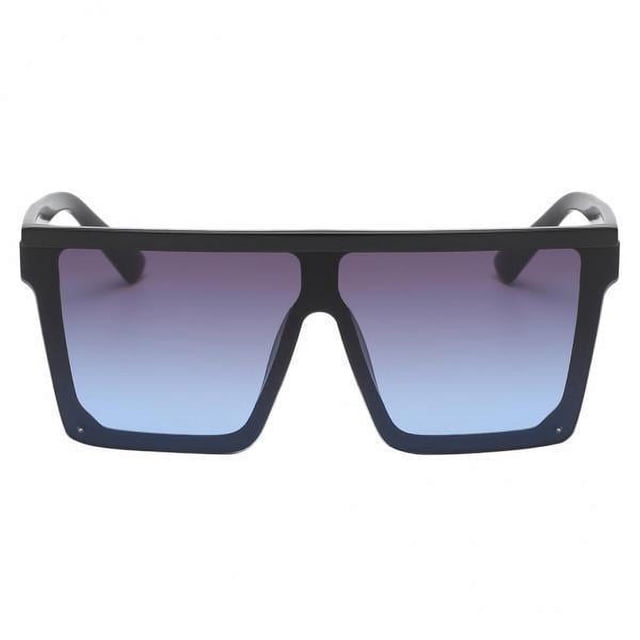 Paquete de 2-6 gafas de montura cuadrada de moda para hombres y mujeres UV400 montura negra azul 2 piezas