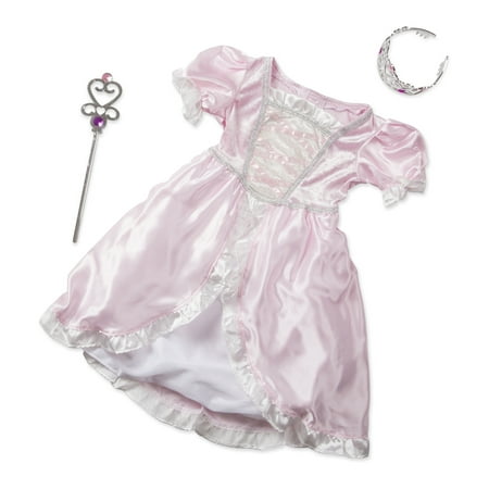 UPC: 0000772047852 | Melissa & Doug Princess Role Play Costume Set (3 pcs)- Pink Gown Tiara Wand