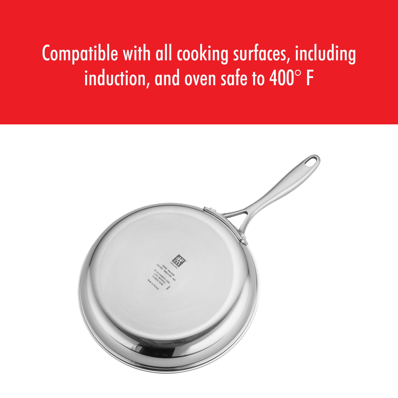 Zwilling Clad Cfx 12-inch Stainless Steel Ceramic Nonstick Fry Pan : Target