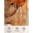 thumbnail image 6 of Sheer Curtains 96 Inches Long 2 Panels Set for Living Room, Marble Burnt Orange Semi Sheer Curtains for Windows, Modern Abstract Ink Painting Luxury Voile Window Treatments Rod Pocket Curtain, 6 of 7