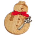 thumbnail image 1 of 2-Pc Snowman Cheese Board Set, 1 of 3