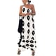 thumbnail image 1 of Vestido PRETTYGARDEN Maxi Floral Boho de Un Hombro Blanco Talla L, 1 of 8