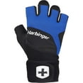 thumbnail image 2 of Harbinger Unisex Training Grip Wrist Wrap Gloves 2.0 - Large - Black/Blue, 2 of 6