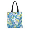 thumbnail image 1 of SIDONKU Canvas Tote Bag Flower Aloha Hawaiian Camouflage Pattern Surf Floral Hawaii Tropical Reusable Shoulder Grocery Shopping Bags Handbag, 1 of 1
