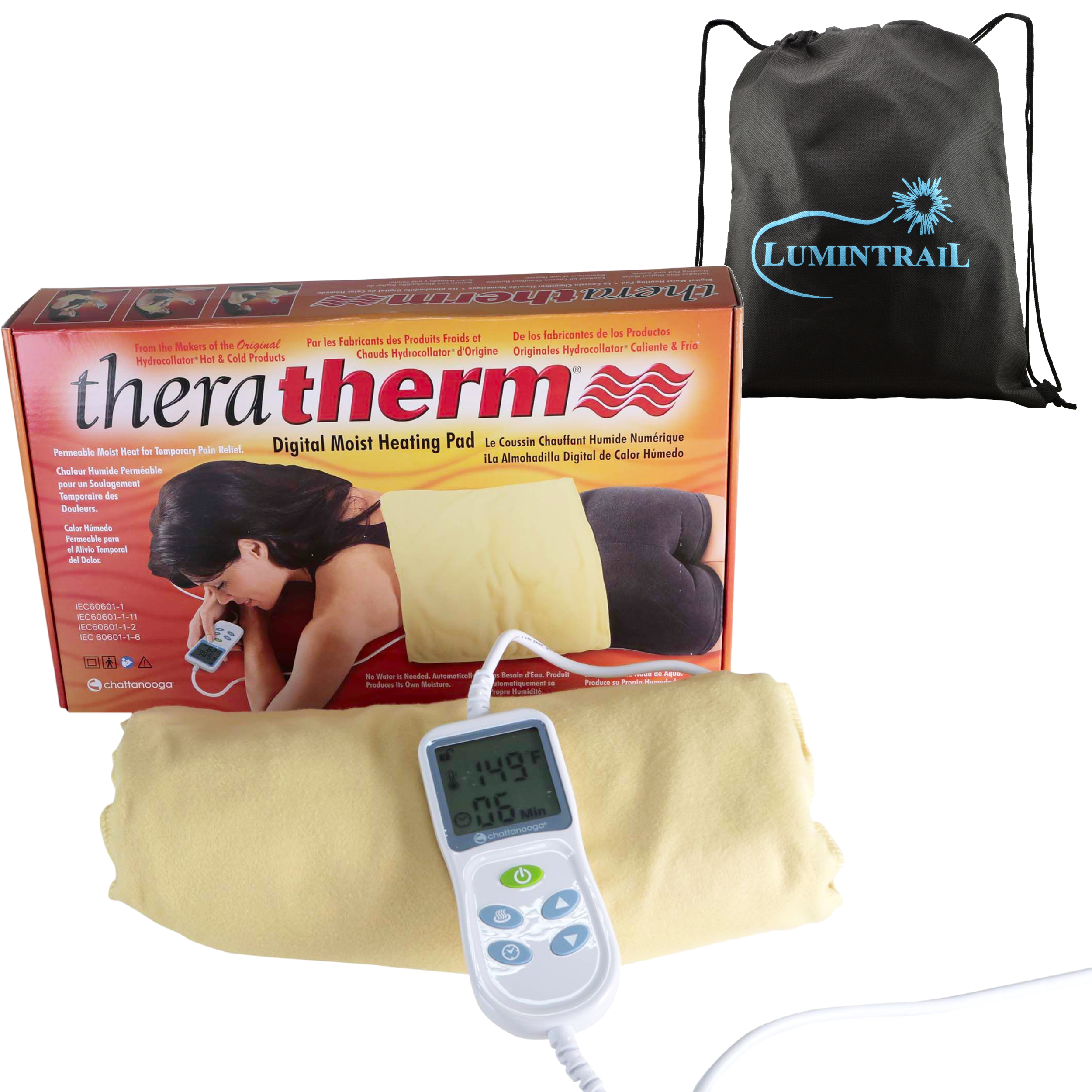 Chattanooga TheraTherm Digital Moist Heating Pad for Temporary Pain