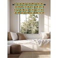 thumbnail image 2 of Kitchen Valances for Window, Farm Sunflowers on Green Light Filtering Rod Pocket Valance Curtain, Watercolor Country Floral Short Curtains Window Topper for Bedroom 54x18in, 2 of 8