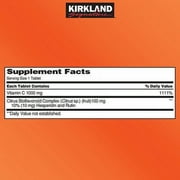 Kirkland Signature Vitamin C 1000mg, with Rose Hips 500 Tabs each (pack of 2)