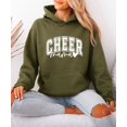 thumbnail image 3 of Cheer Mama Hoodie for Women Cheerleading Mom Game Day Pullover Sweatshirt, Army Green Hoodie, M, 3 of 8