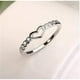 thumbnail image 1 of Xiao Hua Anillo de amor de plata esterlina 925, joyería para mujer, anillo hueco con incrustaciones de corazón de cristal, joyería de moda de plata, talla 8, 1 of 4