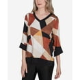 thumbnail image 6 of Alfred Dunner Womens  V-Neck Patchwork Top, 6 of 6