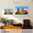 thumbnail image 4 of Elephant Stock Lisbon Pena Palace Wall Art - Horizontal Multi Panel Canvas - Living Room Wall Decor - Places Multi Panel - Orange And Green Decor - 33" x 20", 4 of 8