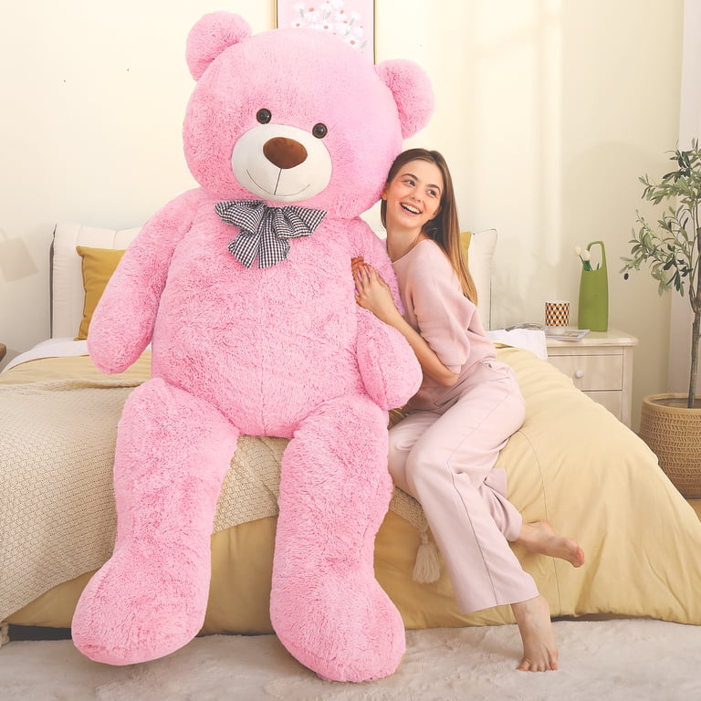 MorisMos Giant Pink Teddy Bear Stuffed Animal 6 Feet Soft Cuddly