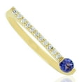 thumbnail image 3 of KIRAN FINE JEWEL Round Blue Tanzanite CZ Diamond Band Ring Yellow Gold Plated 925 Silver Wedding Women Gemstone Statement Jewelry Gift For Her, 3 of 5