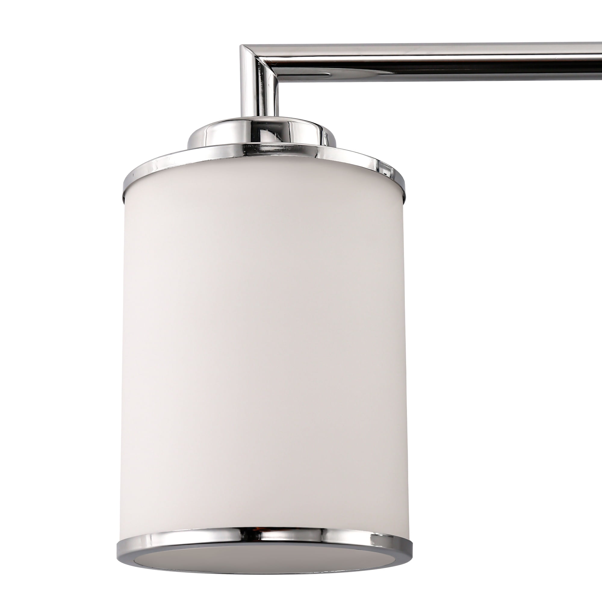 YANSUN 17.4in 3-Light Bathroom Vanity Light Fixture, Modern Chrome Wall Sconce with Glass Shades, E26 Base for Makeup Room Dressing Table Bathroom