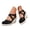 Black, variant on Womens Espadrilles Wedge Sandals Platform Knit Closed Toe Ankle Strap Lace up Summer Shoes for Casual Beach Dressy Walking Beige,9