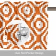 thumbnail image 6 of Orange White Lattice Valance Curtain for Windows Geometric Modern Simple Abstract Rod Pocket Curtain Valances Short Window Treatments Panels for Kitchen Bathroom Laundry Room Basement 42 x 18 Inch, 6 of 9