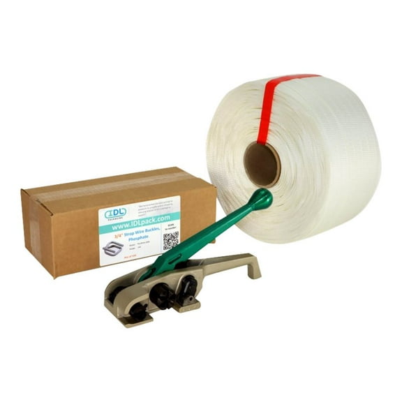 IDL Packaging 3/4" Woven Cord Strapping Kit, PRO, 900 lbs Break Strength