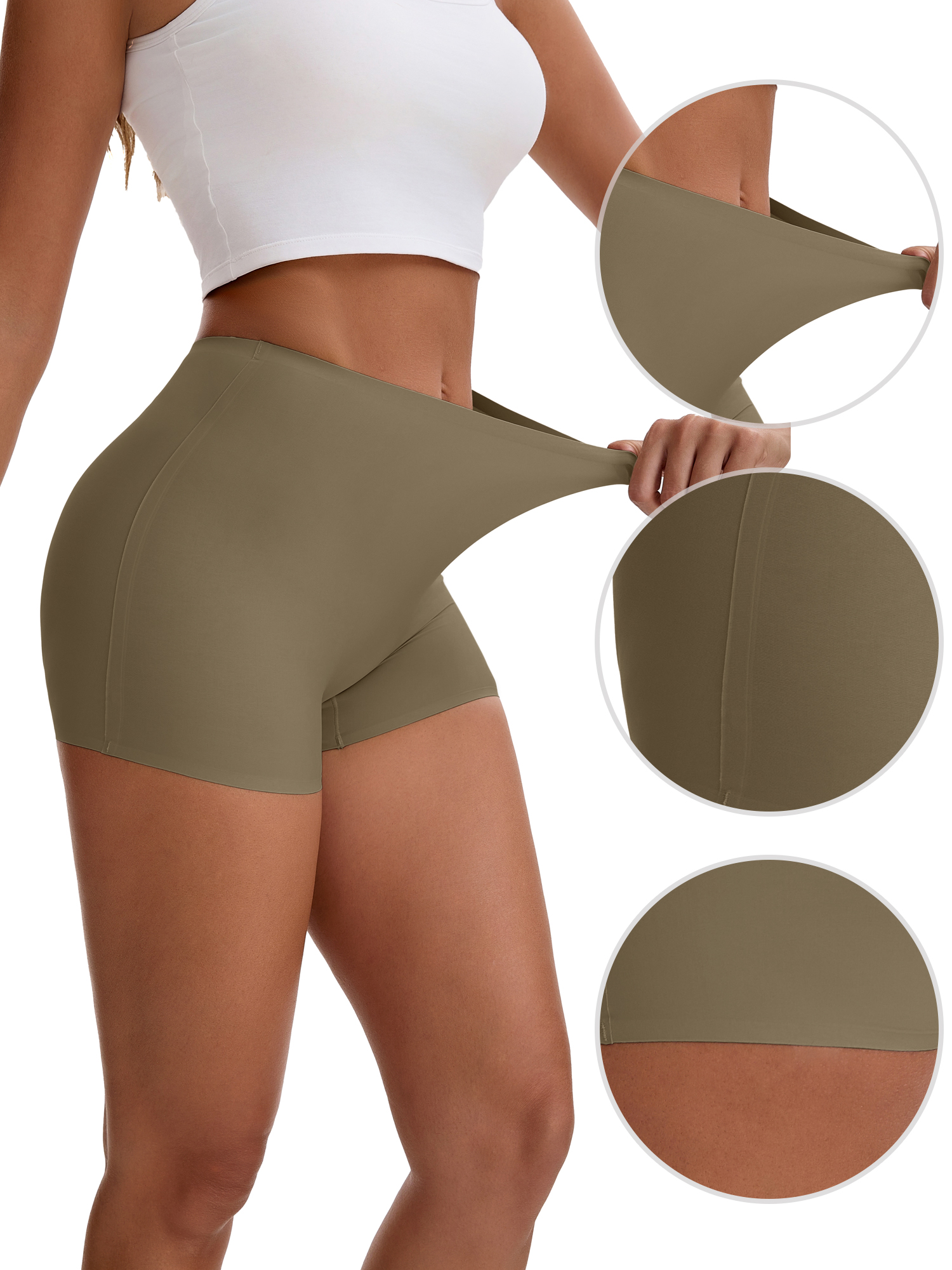 Unique Bargains Seamless Tummy Slimming Control Panties XL Brown