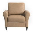 thumbnail image 2 of Lifestyle Solutions Alexa Club Chair, Brown Faux Leather, 2 of 8