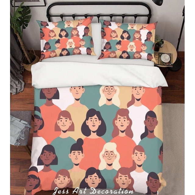3D Cartoon Crowd Quilt Cover Set Bedding Set Pillowcases 74