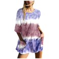 thumbnail image 2 of WILLBEST Womens Fall Clothing Trendy 2024 Women Gradient Print Short Sleeve Jumpsuit Short Loose Backless Jumpsuits Rompers Softstream Pants Female, 2 of 6