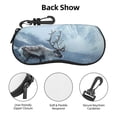 thumbnail image 3 of Vsdgher Winter Reindeer In Snowy Mountains Sunglasses Soft Case Neoprene Zipper Eyeglass Case, Zipper Portable Spectacle Cases for Men Women, 3 of 6
