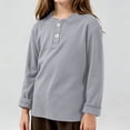 thumbnail image 6 of Acaics Girls' Long-Sleeve Layering T-Shirt: Fall Solid-Color Lightweight Modal Long-Sleeve Crew-Neck Top, Ages 0–15, 6 of 10