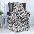 thumbnail image 4 of Black and White Soft Flannel Fleece Throw Blanket, Curly Lines and Swirls Nature Abstraction Floral Style Leaf Shapes Art, Cozy Plush for Indoor and Outdoor Use, 50" x 60", Black White, by Ambesonne, 4 of 5