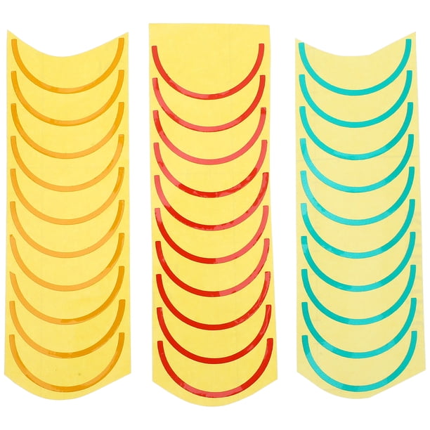 hojas de etiquetas adhesivas para manómetros, resistentes al desgaste, con forma de arco para una indicación clara en medidores e instrumentos mecánicos (10 piezas/hoja).