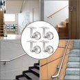 thumbnail image 4 of 304 Stainless Steel Handrail Bracket for Staircase Railing Wall Bracket Wood Railing Silver (4 Pieces),140g, 4 of 5