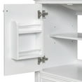 thumbnail image 2 of 30" Bathroom Vanity Sink Combo with Solid Wood & MDF Storage Cabinet, Adjustable Shelving, Storage Solutions, Contemporary White Vanity with Silver Hardware, 2 of 9